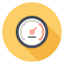 Speedometer icon related to the performance optimization